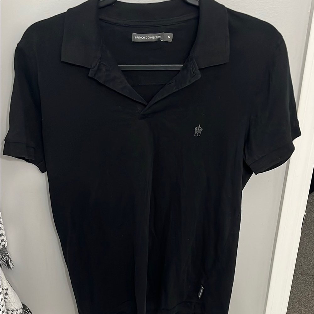 French Connection Black Polo Shirt for Men